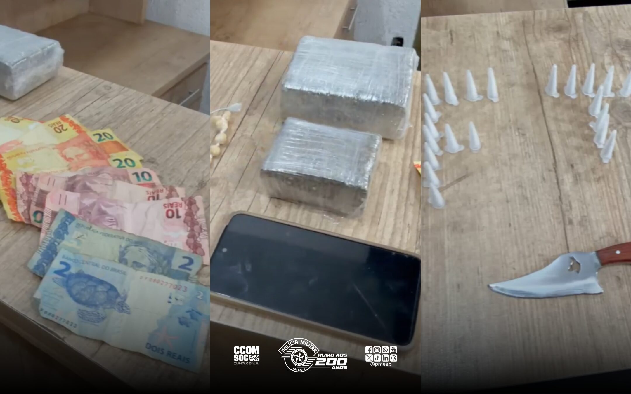 Homem é preso por tráfico de drogas após invadir residência durante fuga