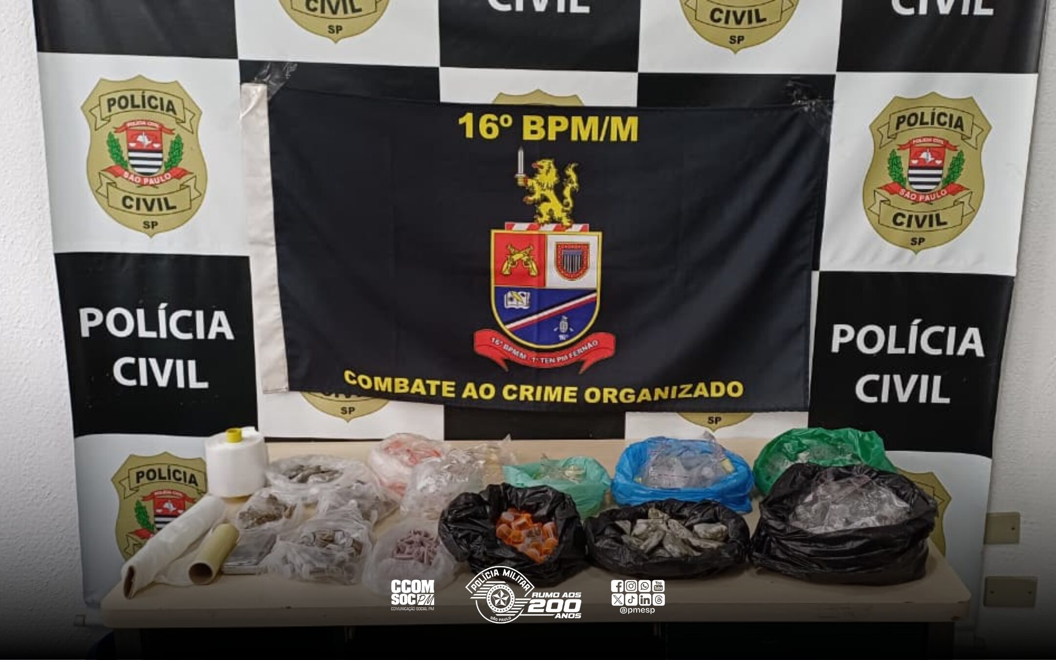 Drogas escondidas em tonel são apreendidas pela PM