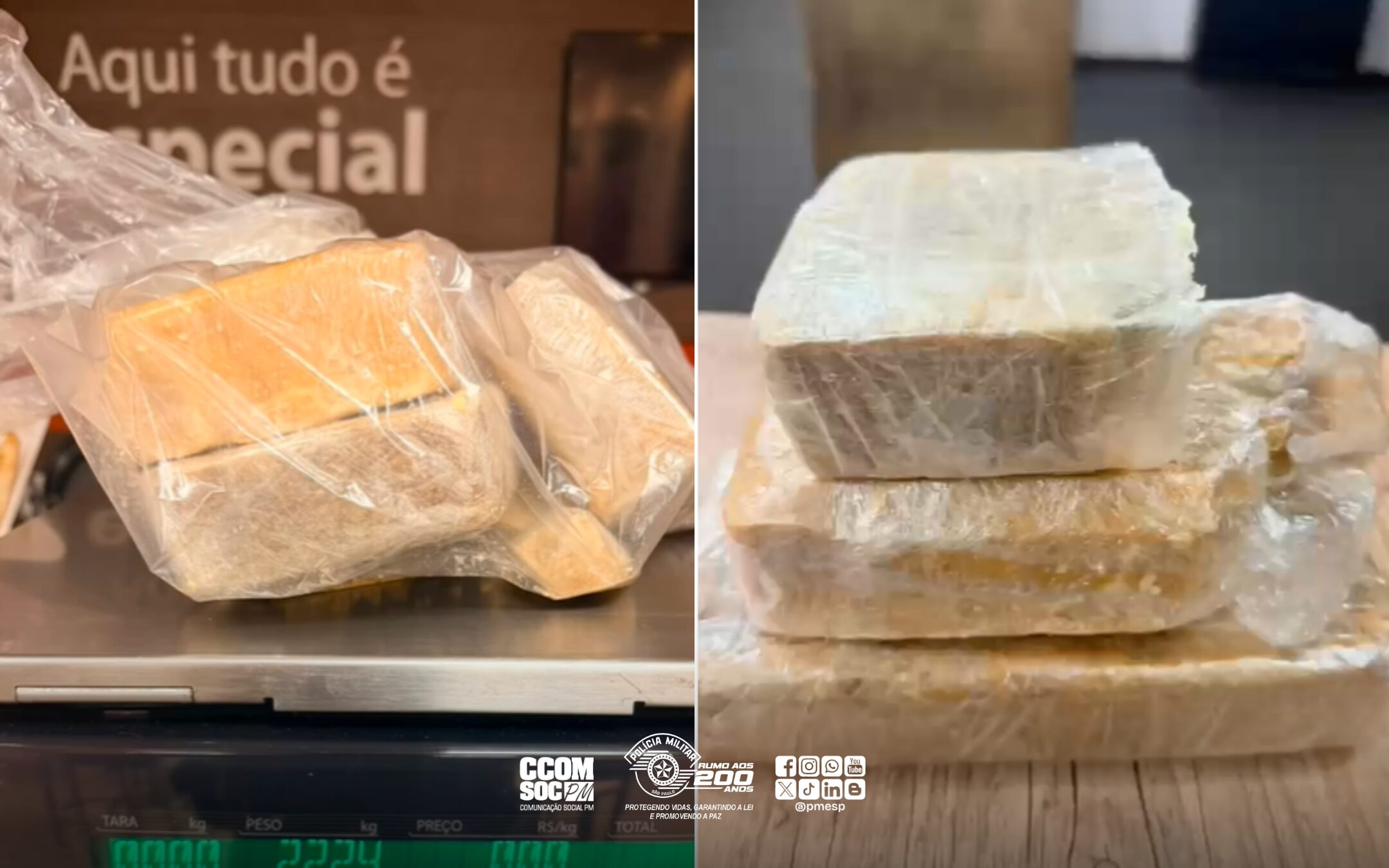 Motociclista foge da PM, mas dupla é presa com 2 kg de crack no interior de SP