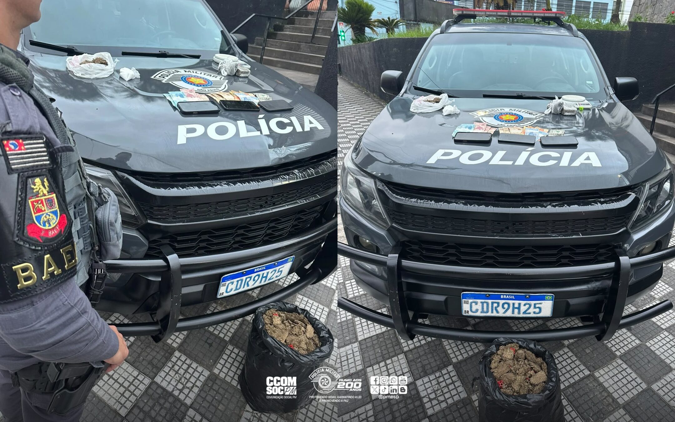 PM apreende 13 kg de maconha e prende dois por tráfico em Jacareí