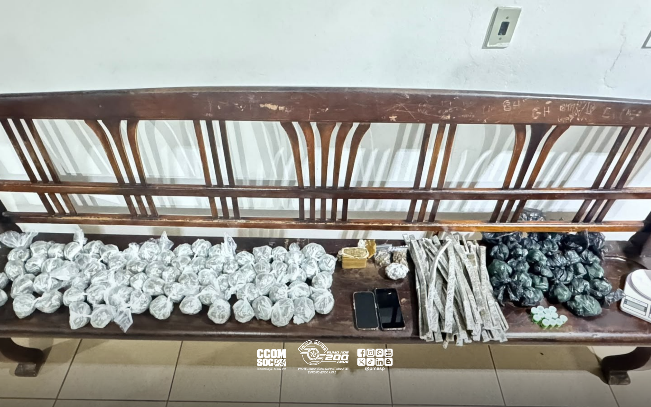 PM prende traficante em São Carlos e apreende mais de 6 kg de drogas